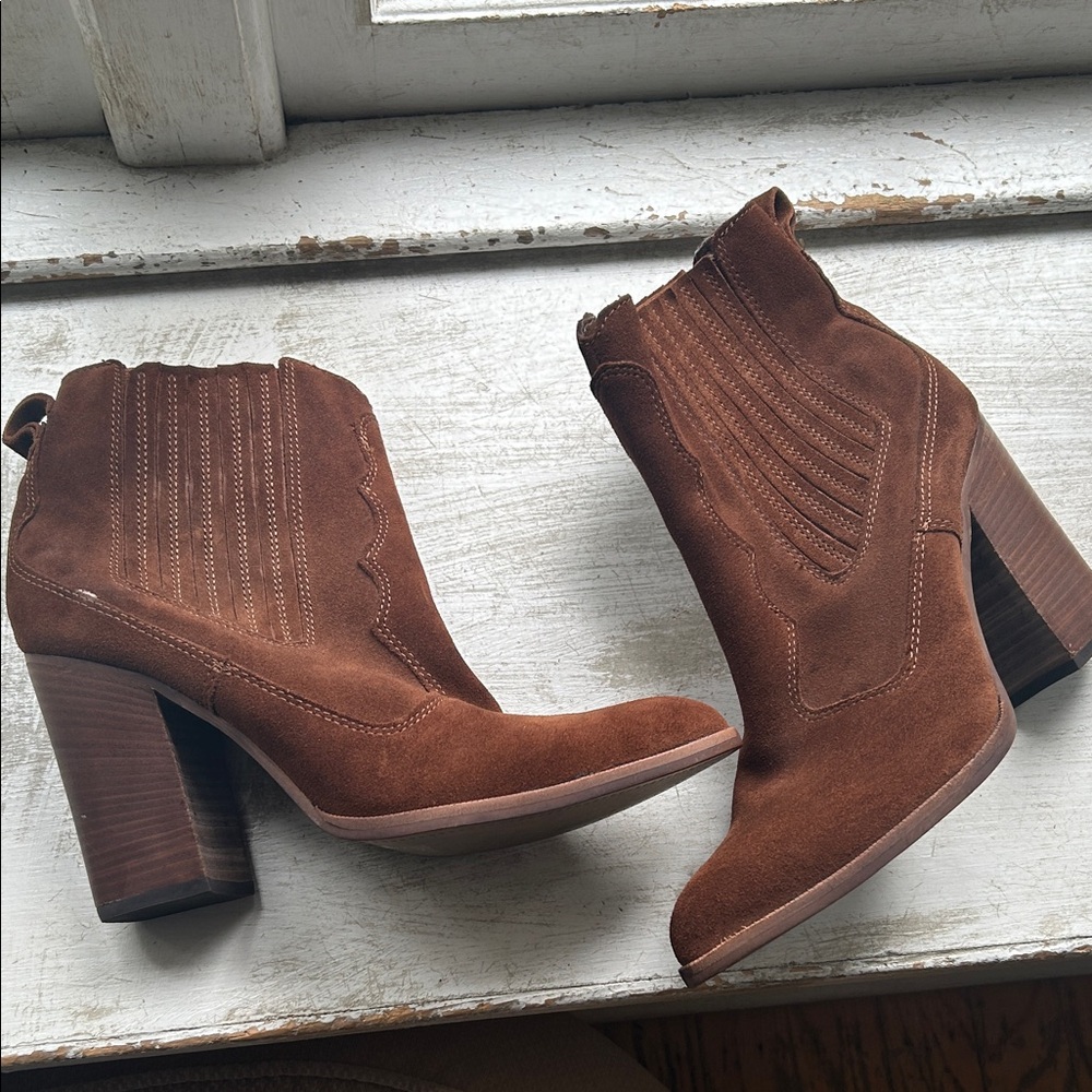 Brown Suede Ankle Boots